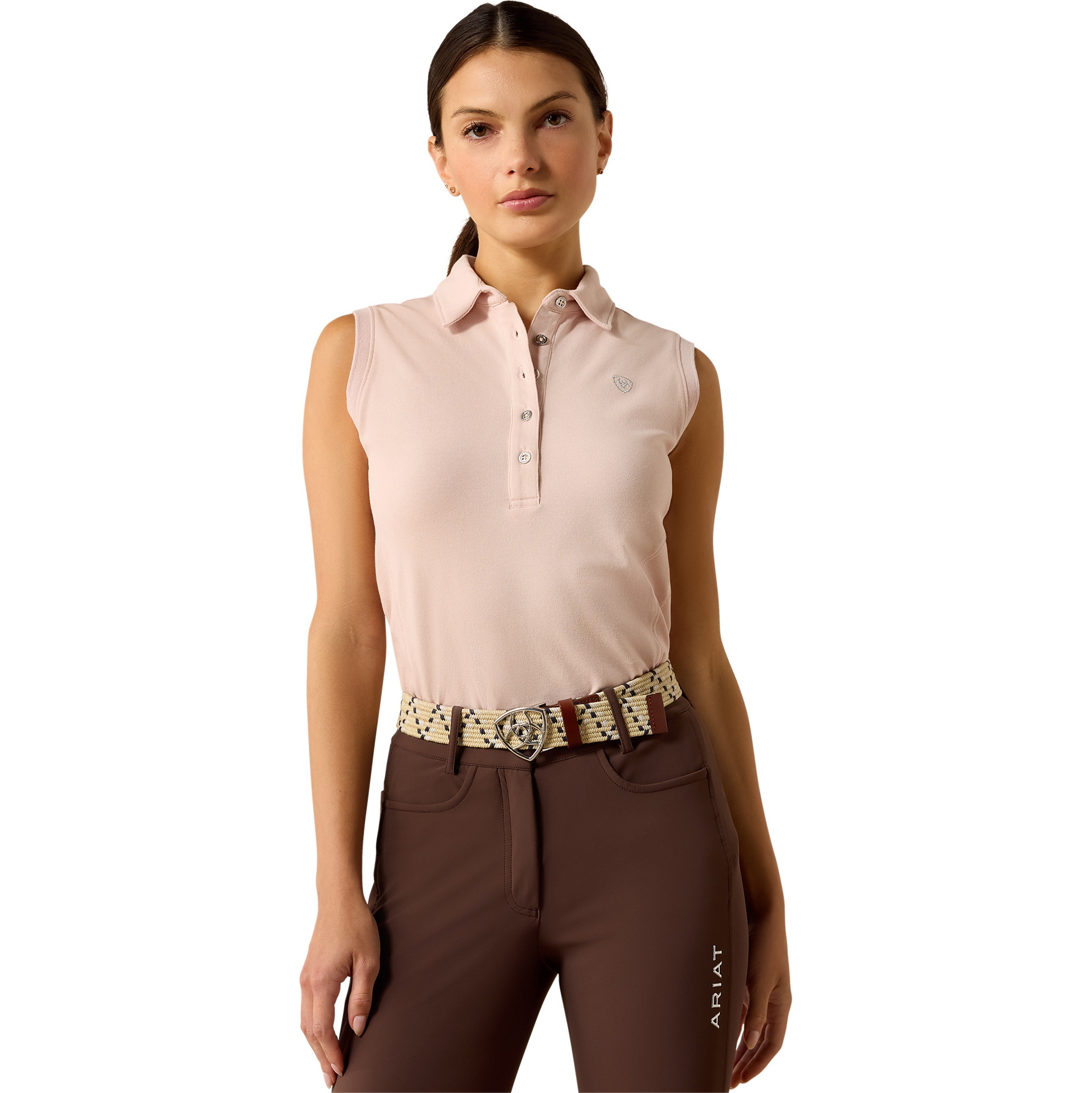 2026 Ariat Damen Preis 3 . 0 Polo Shirt 10071402 - Sepia Rose